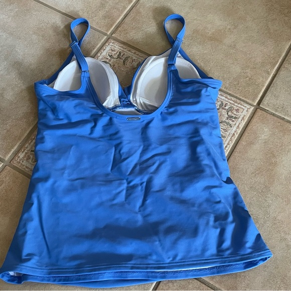CALVIN KLEIN 💯WOMEN’S TANKINI WITH BIKINI BOTTOM EUC 👙 SZ MEDIUM💙💙💙 - Picture 4 of 16